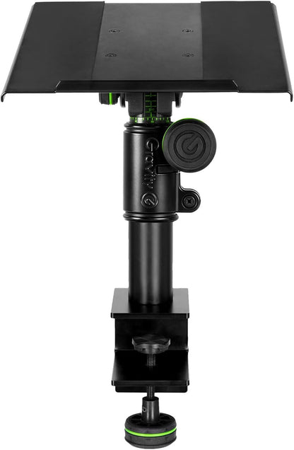 Palmer STUDIMON5 actieve 5 inch Needveld Studiomonitoren (2x) en Gravity SP3102TM Monitorstandaard met tafelklem (2x) - Bundle, Zwart