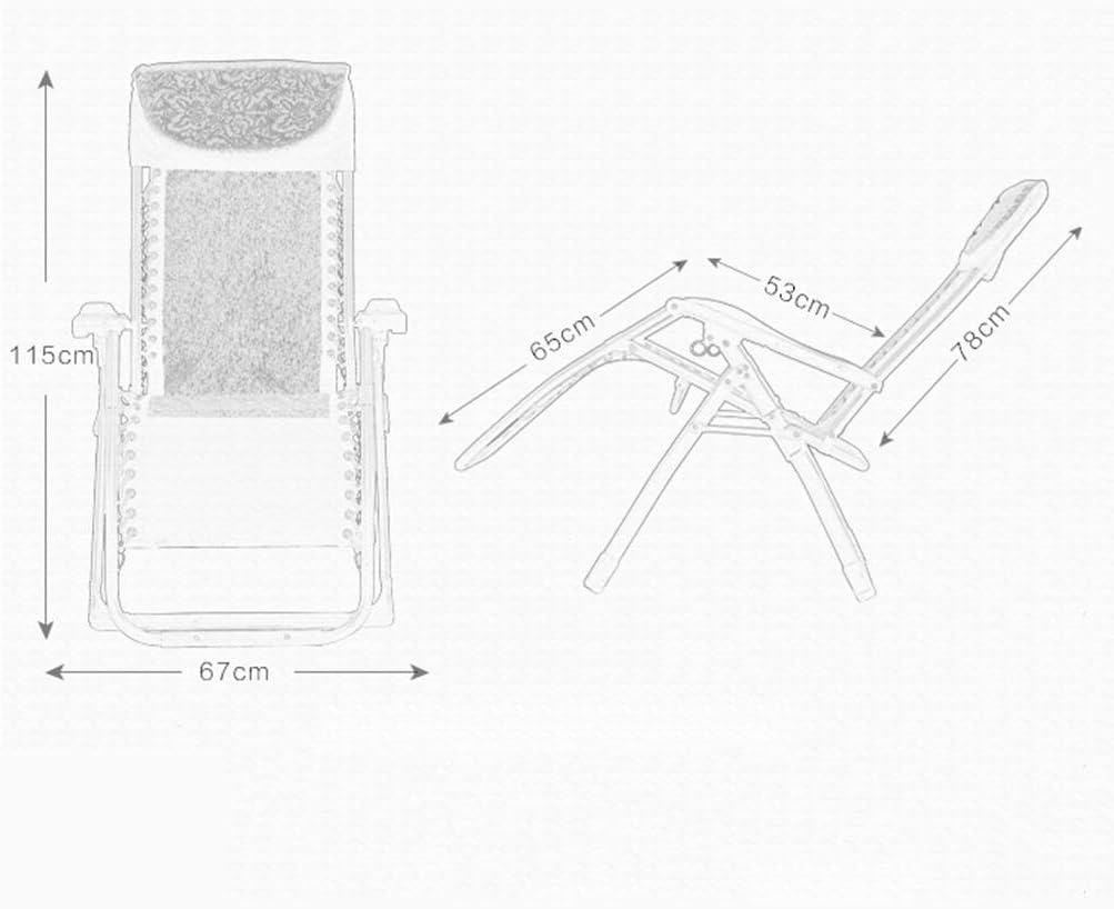 Folding Recliner Folding Chair, Soft Cushion Beach Chair, Sunbed, for Garden and Outdoor Camping Rocking Chair (Color : style2) - QUORE