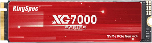 KingSpec NVMe SSD 4TB M.2 2280 interne SSD PCIe 4.0 Gen4x4, 7200 MB/s lezen, 6600 MB/s schrijven, interne Solid State Drive compatibiliteit met Gaming Console/Desktop/Gaming Laptop