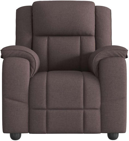 Relaxstoel donkerbruin stof TV fauteuil met ligfunctie, enkele ligstoel relaxstoel voor woonkamer, slaapkamer handmatig kantelsysteem mA10 - QUORE