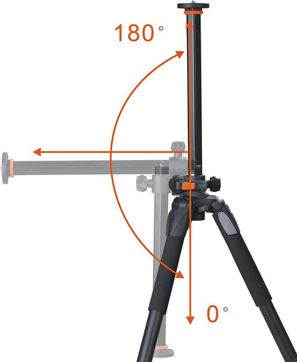 Vanguard Alta Pro 263AB 100 statief (aluminium, 2 laden, belastbaarheid tot 7 kg), Met kogelkop SBH-100, zwart, oranje, Max. Höhe: 173 cm