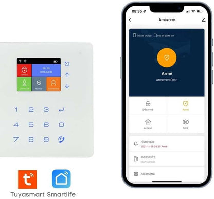 LIFEBOX - Draadloos alarmsysteem – 2 keer meer veiligheid WLAN en GSM Amazone – schaalbaar alarm, zonder abonnement en verbonden – beveilig je huis eenvoudig – set 5