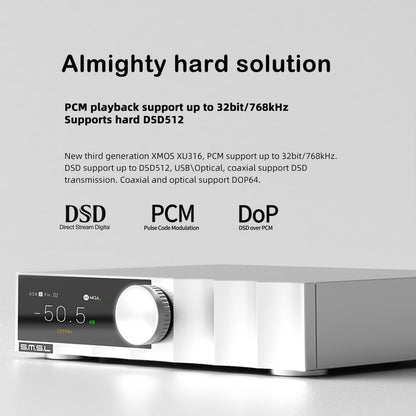 SMSL D200 audiofiele desktop-audio-decoder ROHMBD34352EKV DAC-chip Hi-Res-audio met MQA-CD-ondersteuning, 32 bits/768 kHz DSD512 CK-03 klokzender HIFI-audio USB, optisch, coaxiaal