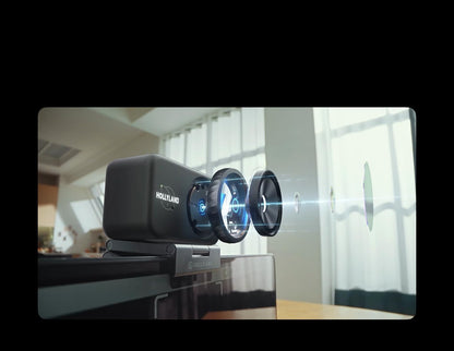 Hollyland Lyra Webcam: UHD 4K Webcam voor PC/Mac, 1/1.5" Sensor, Autoframing, PDAF, HDR - Geschikt voor Live Streaming, Videobellen & Gamen - Werkt met Zoom, Teams, Twitch en Meer (Lark A1+Lyra)