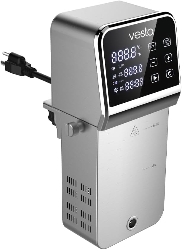 Vesta Precision Professionele Thermocirculator voor Koken op lage Temperatuur SV330 | Inclusief Wi-Fi-bedieningsapp en timer | 2300W roestvrijstalen vacuümkookmachine