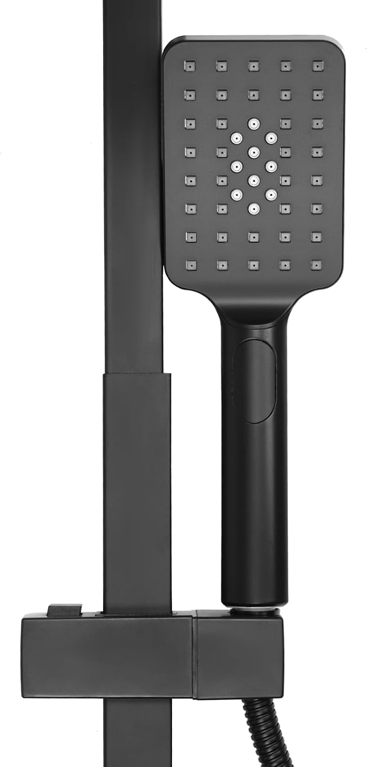 Thermostatisch Douchesysteem – Douche Set – Regendouche – Handdouche – Inbouw Douche – LCD Display – Verstelbare Hoogte 60-112 cm – Roestvrij Staal & Keramische Kraan