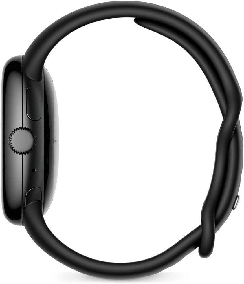 Google Pixel Watch - Android smartwatch met activiteitstracker en analyse - behuizing van roestvrij staal mat zwart met sportarmband kleur vulkanisch zwart, wifi/BT