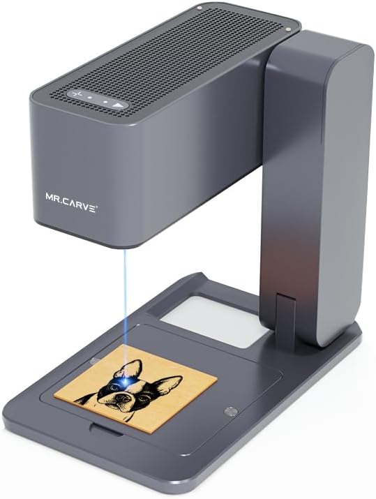 Draagbare lasergraveermachine – Lasergraveerder – Graveermachine – Graveerapparaat – Lasergraveertoestel – Automatische autofocus – Werkgebied 80 x 80 mm