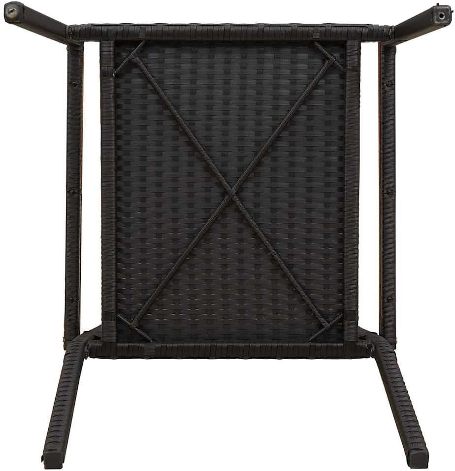 Tuinstoelen – Buitenstoel – Tuinmeubel – Terrasstoel – Stapelbare Tuinstoelen – Weerbestendig PE-Rattan – Massief Acaciahouten Armleuningen
