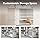 Fenge Printer Stand with Robust Perforated Panel and Wheels - 3-Step Storage Stand with Adjustable Shelf for Home Office, 45.3 x 33.5 x 53.5 cm (White) - QUORE