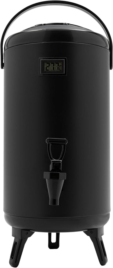 Dispenser - Drankendispenser - Koffiedispenser - 12L - voor warme en koude dranken - 201 roestvrij staal binnenwerk - Zwart