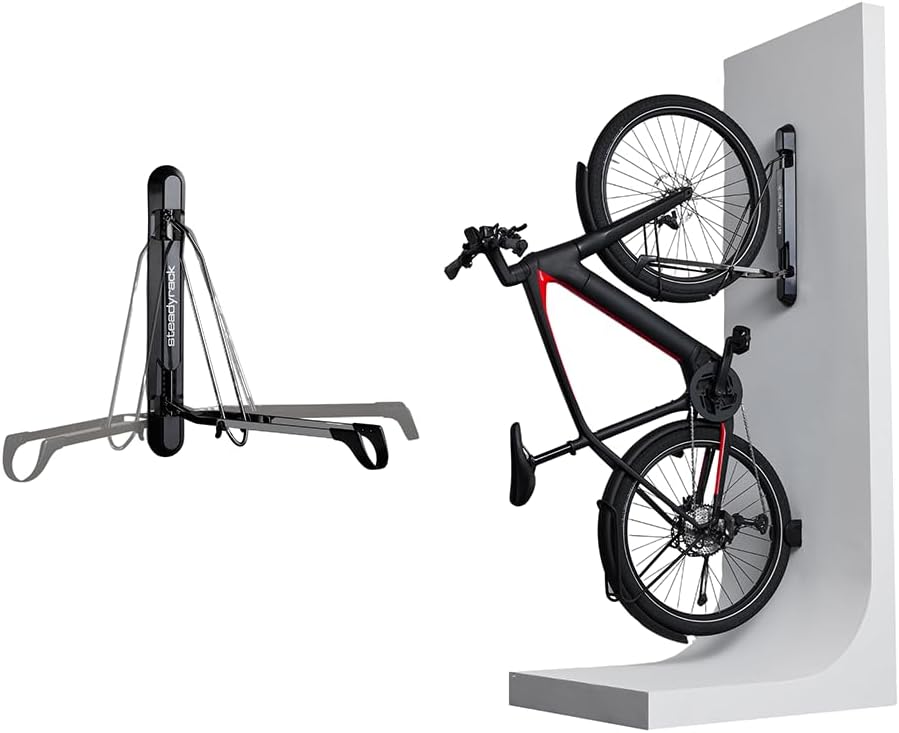Fietsenrek – Fietsrek – Fietsbeugel – Fietsenhouder – Wandgemonteerd Fietsenrek – Voor Mountainbike, E-MTB, Gravelbike En Fietsen Met Spatborden – Belastbaar Tot 55 Kg – Voor Banden Tot 2,8 Inch