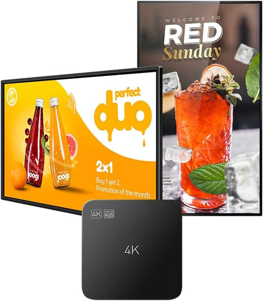 Digitale signage speler – Reclamespeler – Advertentiespeler – Mediaplayer – Videospeler – USB autoplay & CMS beheer – 4K 60 fps zonder abonnement