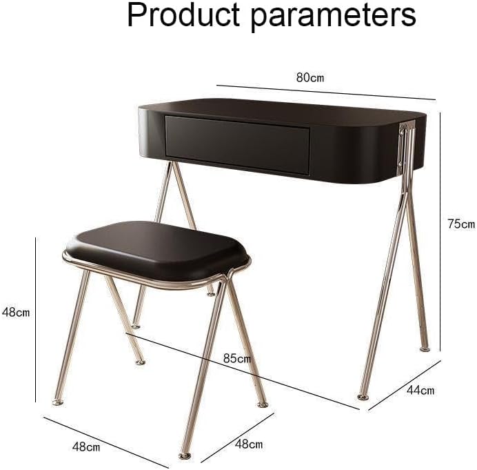 Kaptafel – Make-up Tafel – Ijdelheid – Make-up Bureau – Dressoir – Beige Kleur – Compact 80x40x75 cm – Eenvoudige Montage – Onderhoudsvriendelijk Gladde Oppervlak