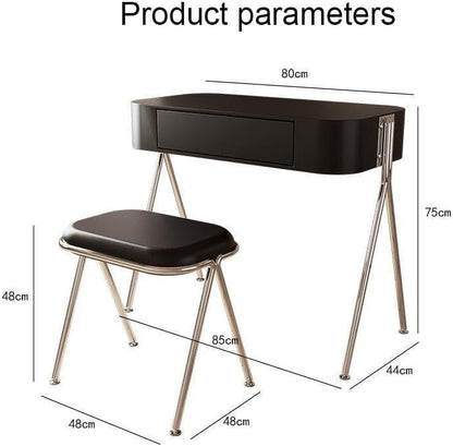 Kaptafel – Make-up Tafel – Ijdelheid – Make-up Bureau – Dressoir – Beige Kleur – Compact 80x40x75 cm – Eenvoudige Montage – Onderhoudsvriendelijk Gladde Oppervlak
