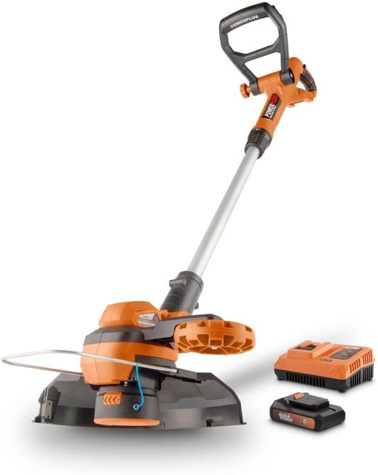 Powerplus Dual Power Accu-grastrimmer POWDPG75420-20 V en 250 mm Ø, met accu en lader, 2-in-1 tuingereedschap als grastrimmer en kantensnijder voor uw tuin