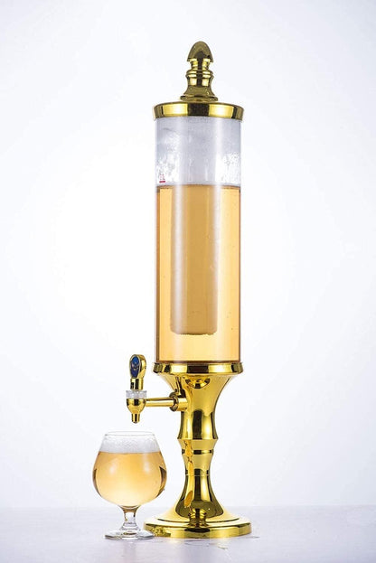 Dispenser - Beverage dispenser - Beer tower dispenser - 3L - Beautiful appearance - Gold