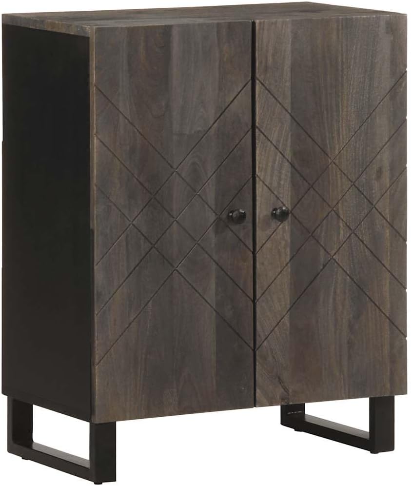 vidaXL 3-piece Dressers 60x33x75 cm solid mango wood black - QUORE