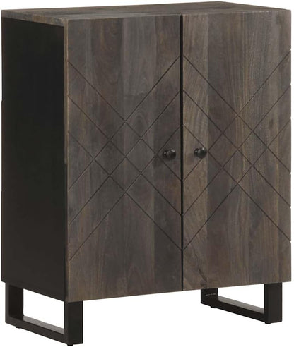 vidaXL 3-piece Dressers 60x33x75 cm solid mango wood black - QUORE
