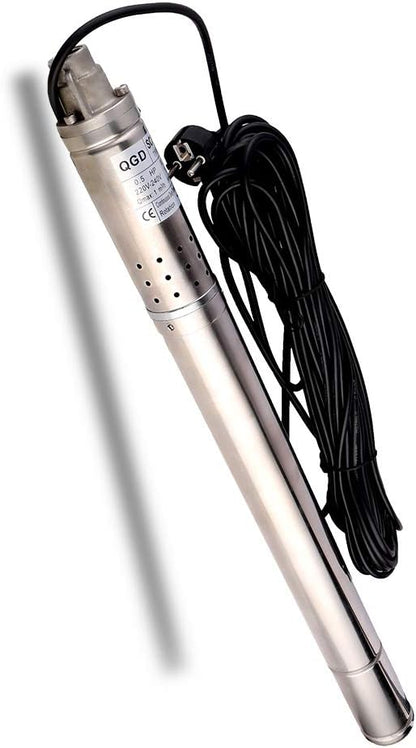 Diepwaterpomp, 220 V, 370 W, dompelpomp, 50 m, diepwaterpomp, dompelpomp voor thuis, industrieel, landbouw en tuin