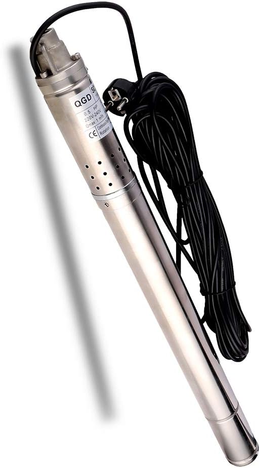 Diepwaterpomp, 220 V, 370 W, dompelpomp, 50 m, diepwaterpomp, dompelpomp voor thuis, industrieel, landbouw en tuin