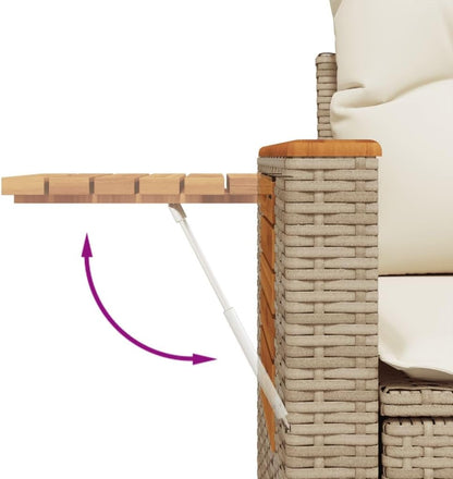 vidaXL Garden Bench 2-Seater with Cushions Poly Rattan Beige, Lounge Sofa, Lounge Sofa, Garden Furniture, Garden Sofa, Garden Furniture, Garden Furniture, Garden Furniture