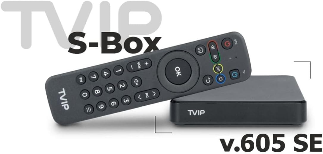 TVIP S-Box v.605 SE 4K UHD Linux IP-ontvanger Dual WiFi, LAN, Bluetooth, HDMI, USB, MicroSD