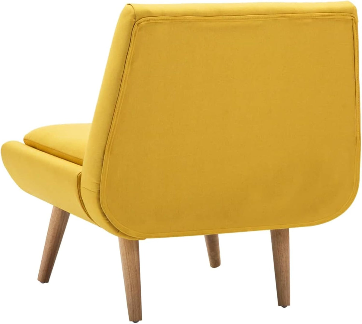 Eetkamerstoel Geel – Stoel Zonder Armleuning – Dining Chair – Woonkamerstoel – Stoffen Stoel – Rubberen Poten – Comfortabele Zitting 8 cm Dik – Lichtgewicht en Duurzaam