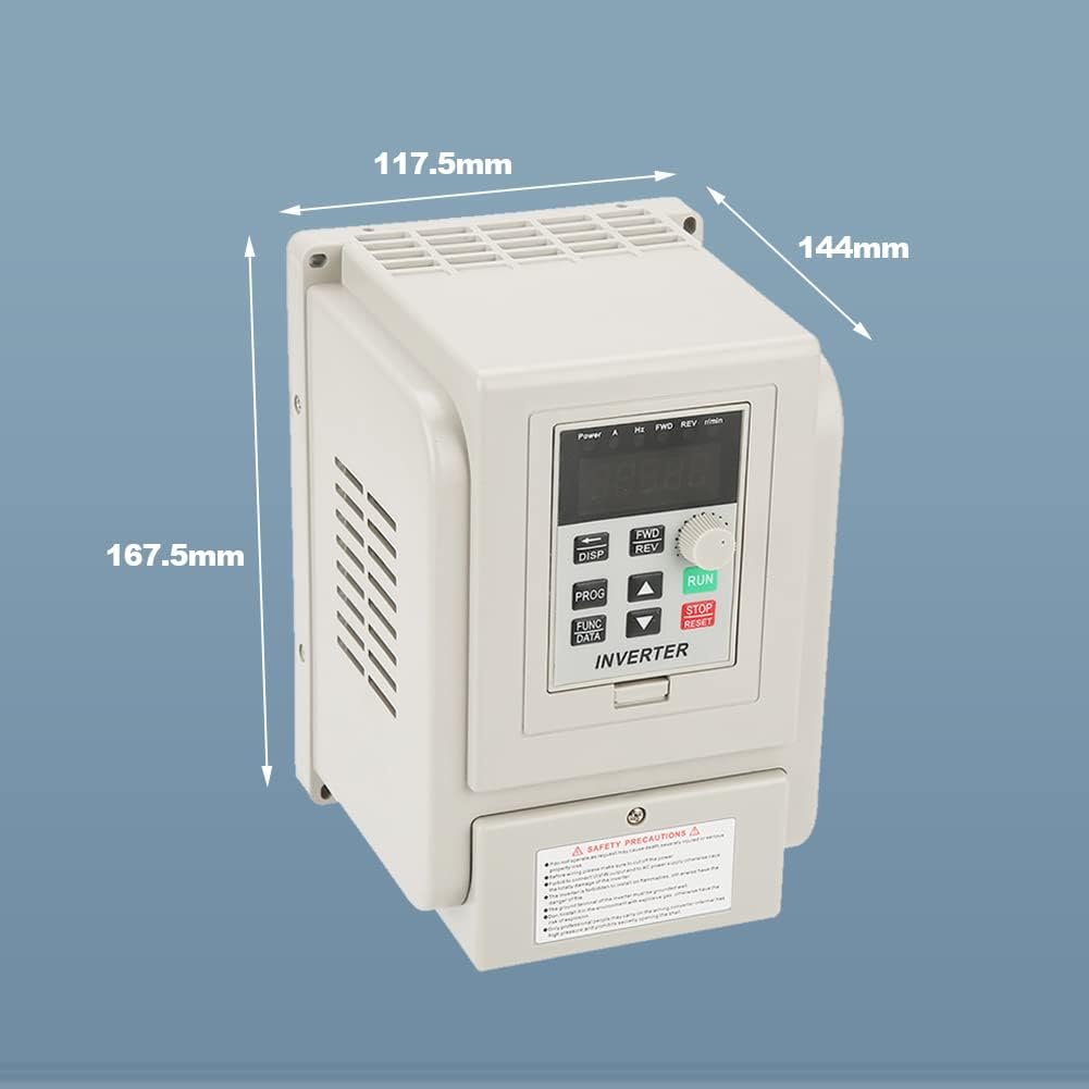 Ccylez VFD-frequentieomvormer, 220 V AC Eenfase AC-frequentieregelaar VFD omvormer voor 3 fasen 4 kW AC-motor met PWM regeling, 3 fase omvormer