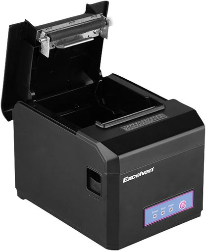 Thermische bonprinter – Kassabonprinter, bonprinter, ticketprinter, thermoprinter – Zwart – 300 mm/s printsnelheid – Automatisch snijmes