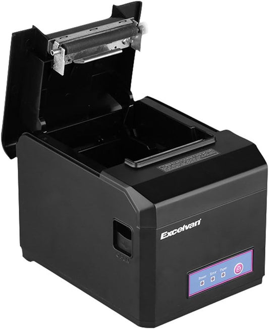 Thermische bonprinter – Kassabonprinter, bonprinter, ticketprinter, thermoprinter – Zwart – 300 mm/s printsnelheid – Automatisch snijmes