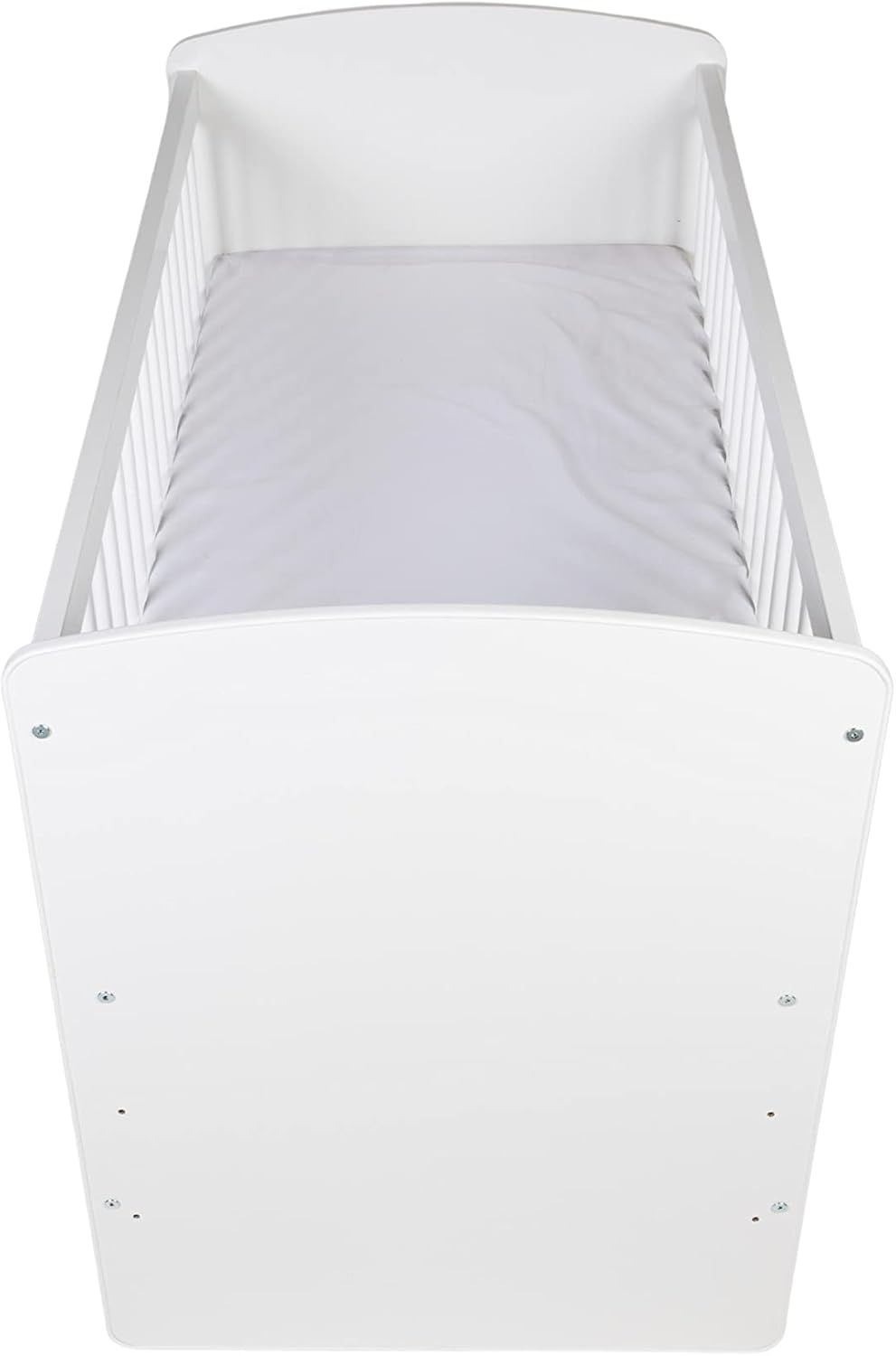 Babybedje – Ledikant – Babybed – Bedje – Reisbedje – Verstelbare Bodem 3 Hoogtes – Massief Dennenhout & MDF – 120x60 cm – Wit Gelakt