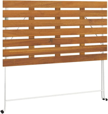 Terrasmeubelen, tuinbank, meubelsets, lounge-set, 5-delig, bistroset, inklapbaar, massief hout, acacia en staal - QUORE