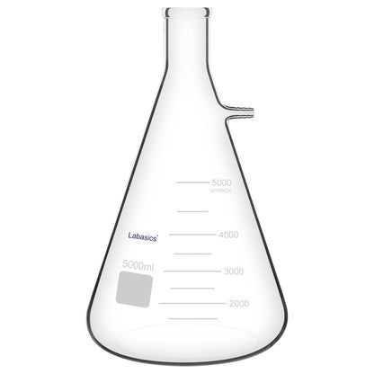 Wandfilterkolf – Filterkolf – Vacuümkolf – Filtreerkolf – Laboratoriumkolf – 5000 ml – Borosilicaatglas – Hittebestendig tot 250 °C