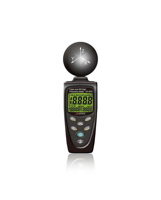 LATNEX HF-B3G Triple Axis HF RF Power Meter Analyseapparaat en Detector Meet EMF mobiele telefoons slimme meters-cell towers-magnetron-blouse-gekalibreerd gebruikt voor EMF Home inspections