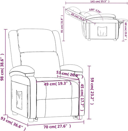 Model 340182 Dark Grey Fabric Armchair, Lounge Chair, Recliner Chair, Bedroom Chair, Model 340182 - QUORE