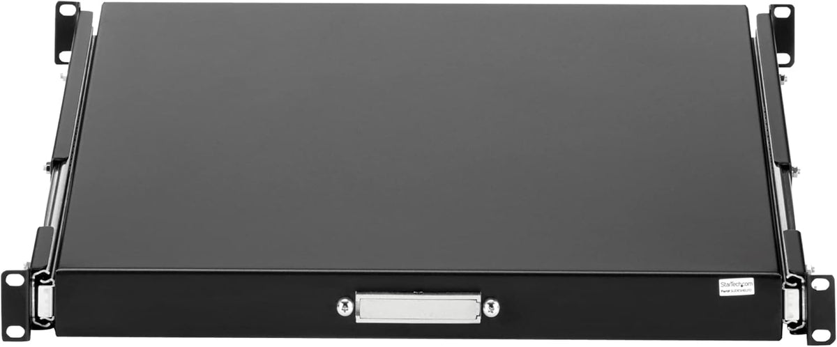 StarTech.com 1HE Ausziehbare Server Rack Tastaturablage, 25kg Tragkraft, 55cm tiefe Stahlschublade für 19" AV/Netzwerk Racks