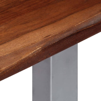 vidaXL Wall table 115x35x76 cm solid acacia wood and iron