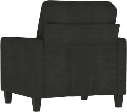 ZIRLANLV Lounge Sofa Sofa with Armrests Back Cushions, Living Room Sofa, Design Sofa Metal Frame, Available As Single, Double or Three Seater, Modern (Wine Red) (Black #18)
