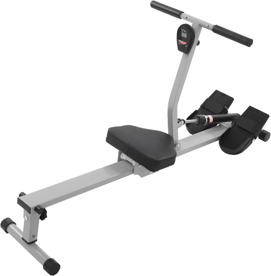 Rowing Machine with 12 Resistance Levels, Fitness Rowing Machine, Hydraulic Rowing Machine with LCD Monitor - QUORE