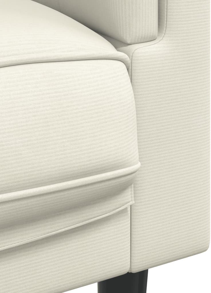 vidaXL 2 and 3 Seater Sofa Set with Cushions, Velvet Cream, Loveseat, 2 Seater Sofa, 3 Seater Sofa, 173 x 77 x 70 cm (2 Seater) + 193 x 77 x 70 cm (3 Seater Sofa) - QUORE