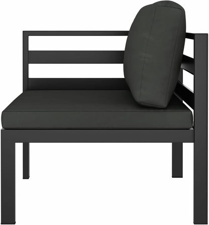 Tidyard Pallet Corner Sofa Aluminium Anthracite with Cushion 70 x 70 x 64.5 cm Garden Bench Aluminium Sofa Pallets Modular Garden Bench Aluminium Garden Bench - QUORE