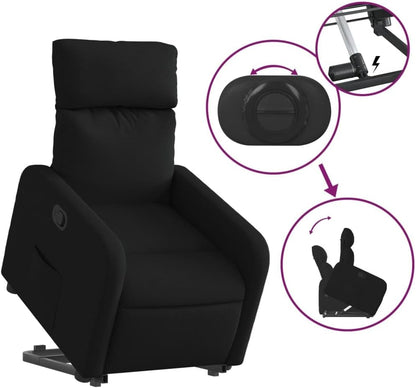 vidaXL Stand up chair adjustable fabric black
