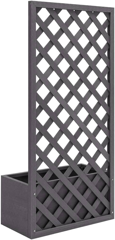 Trellis Trellis Flower Box, Trellis with Planter for Garden, Terrace and Balcony! Trellis with Flower Box 70x30x135cm WPC - QUORE