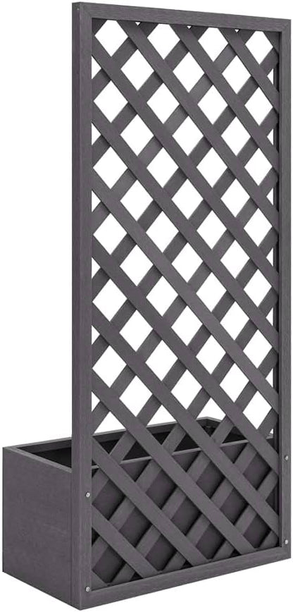 Trellis Trellis Flower Box, Trellis with Planter for Garden, Terrace and Balcony! Trellis with Flower Box 70x30x135cm WPC - QUORE