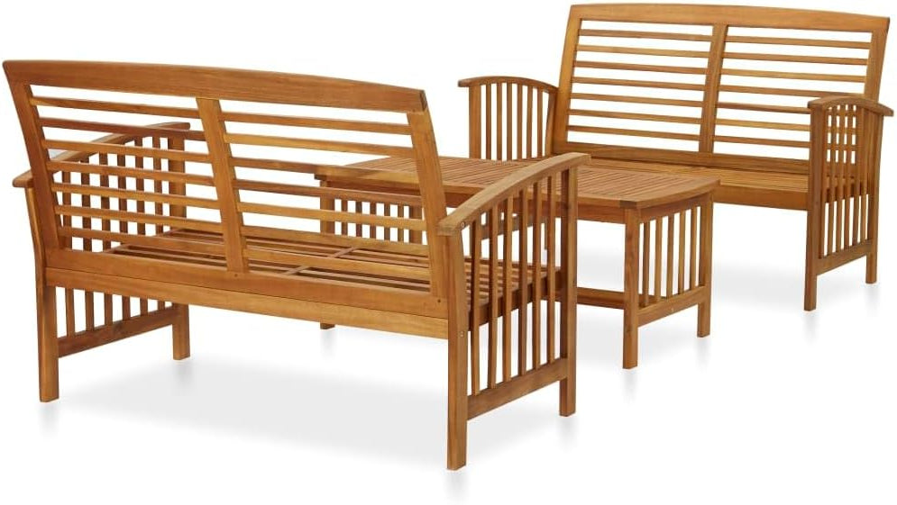 vidaXL 3-piece Lounge set solid acacia wood - QUORE