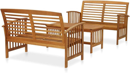 vidaXL 3-piece Lounge set solid acacia wood - QUORE
