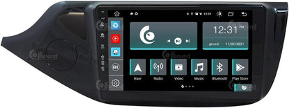 Specifieke autoradio voor Kia Ceed glanzend zwart van de 2012 met standaard camera Android GPS Bluetooth WiFi USB DAB+ Touchscreen 9" 8core Carplay AndroidAuto