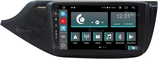 Specifieke autoradio voor Kia Ceed glanzend zwart van de 2012 met standaard camera Android GPS Bluetooth WiFi USB DAB+ Touchscreen 9" 8core Carplay AndroidAuto