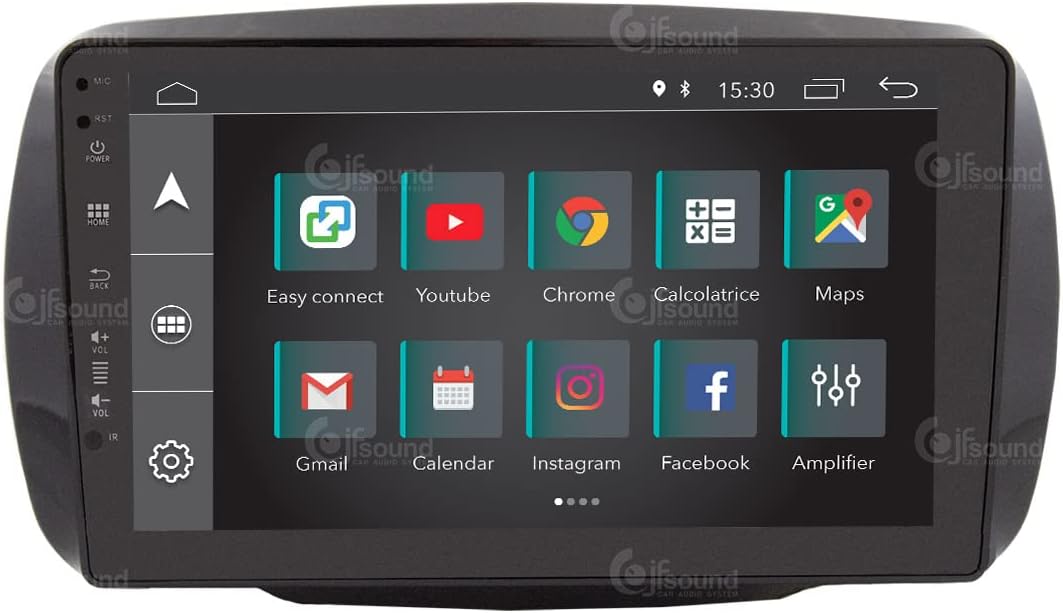 Specifieke autoradio voor Smart mit serienmäßiger Tom-Tom-Navigation Android GPS Bluetooth WiFi USB DAB+ Touchscreen 9" 4core Carplay AndroidAuto